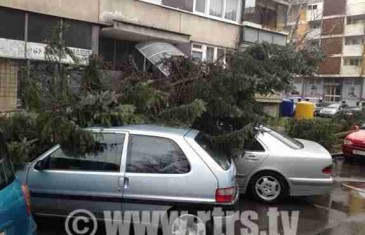 Nevrijeme zahvatilo RS: Olujni vjetar obarao stabla, oštećenja i na krovovima kuća