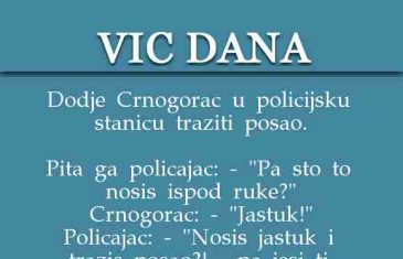 Vic – Crnogorac traži posao u policijskoj stanici