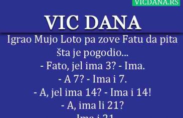 VIC : Igrao Mujo loto pa zove Fatu…