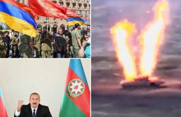 STRAVIČNI PRIZORI IZ NAGORNO-KARABAHA: Razoren grad, azerbejdžanske rakete pale pored škole i vrtića