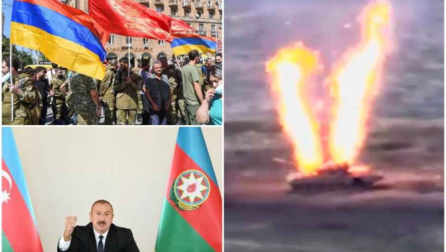 STRAVIČNI PRIZORI IZ NAGORNO-KARABAHA: Razoren grad, azerbejdžanske rakete pale pored škole i vrtića