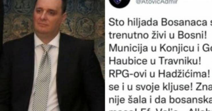 Konzul Admir Atović o skandalu koji je izazvao “pozivajući na rat”: Ima li iko u našoj državi da konačno podigne glas?