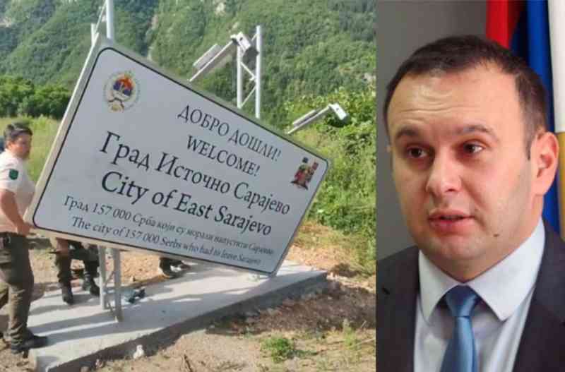 NOVA PROVOKACIJA: Ćosić ponovo postavio tablu o “157.000 Srba koji su morali napustiti Sarajevo”, najavio tužbe zbog rušenja